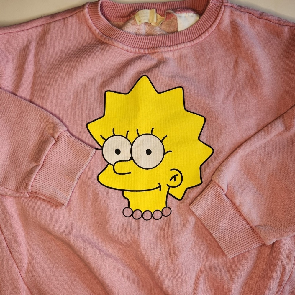 VTG Y2K 20th Century Fox Lisa Simpson Sweatshirt Girls‎ 8 Pink